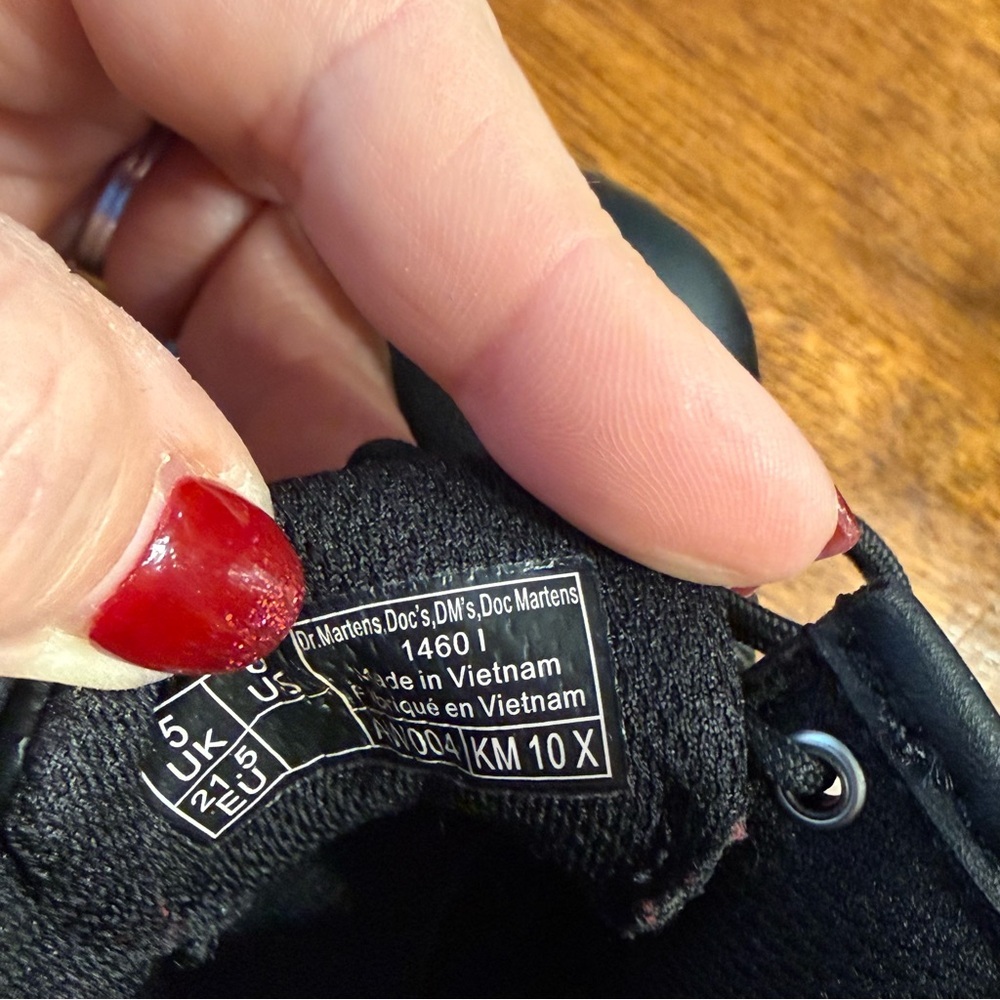 Dr. Martens Infant 1460 Softy T Leather Lace Up Boots Black Kids Lace-Up Boots 6 - Picture 12 of 12